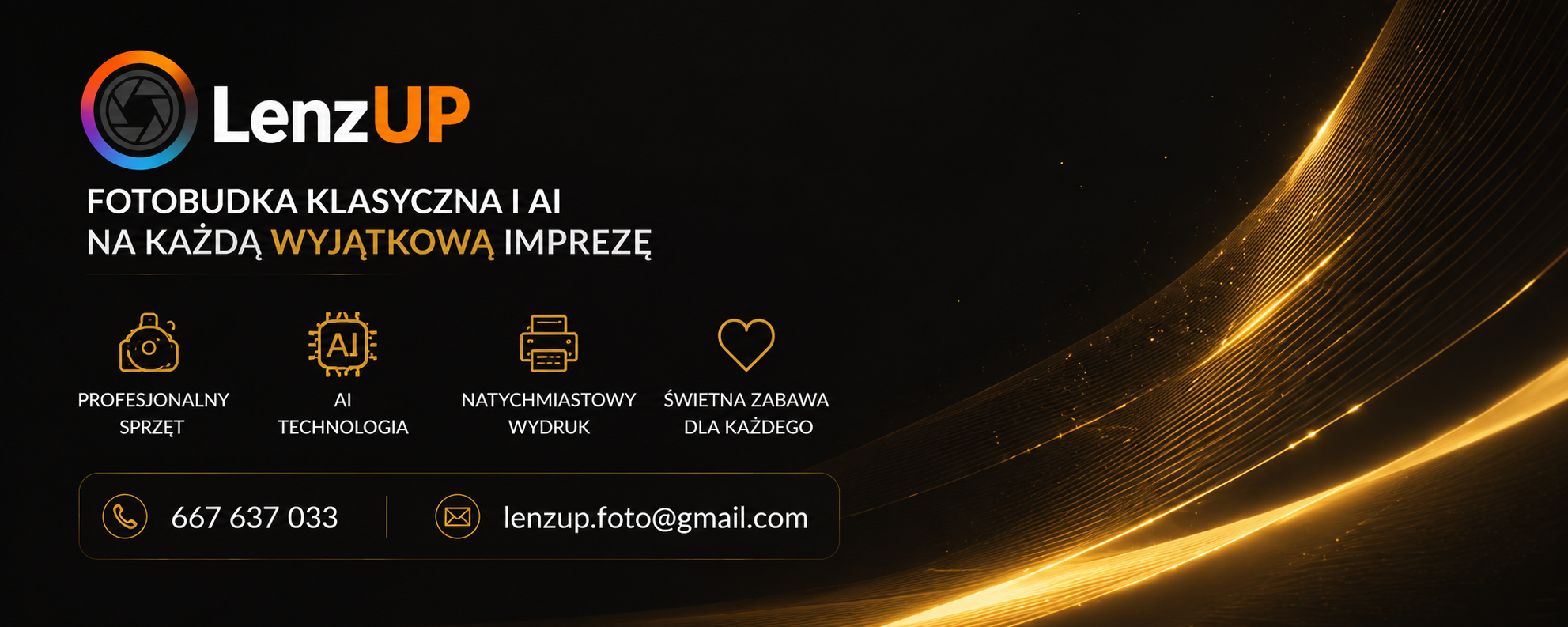 Złota stopka wizualna LenzUP